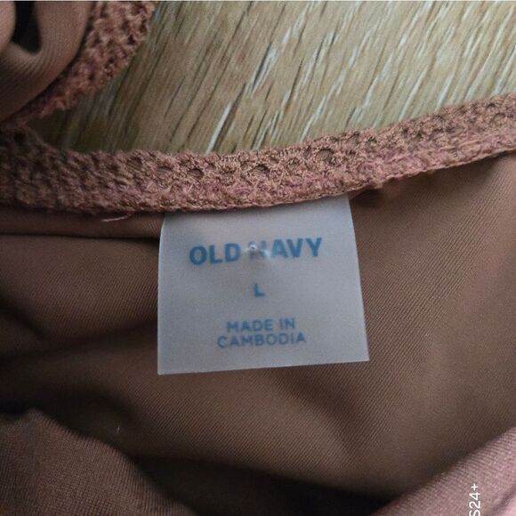 Old Navy Brown Belted One-Piece Swimsuit - Picture 6 of 9